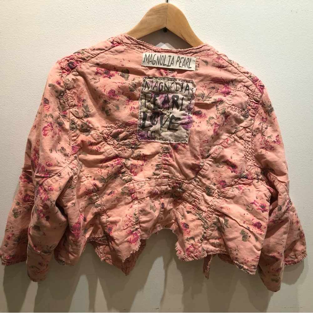 NWT MAGNOLIA PEARL Floral Soleil En Rose Pink Sirsi Jacket sold out - Picture 4 of 14